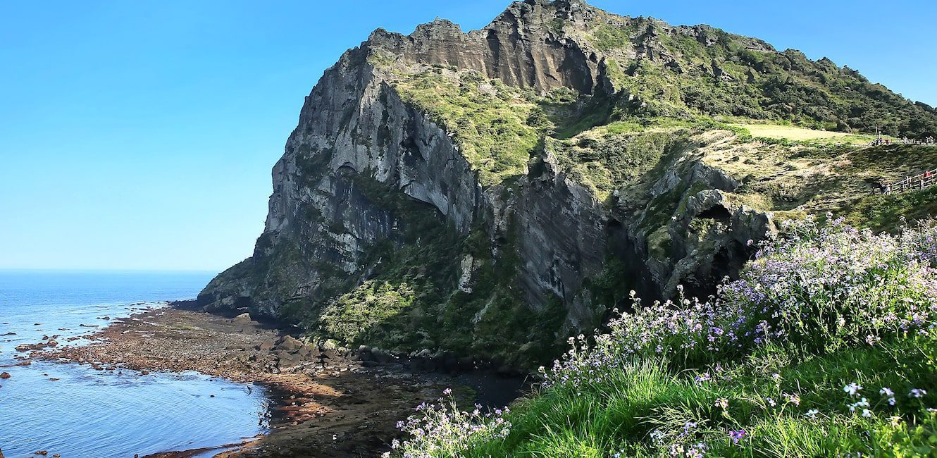 cliff on Jeju Island