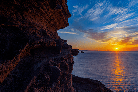 night cliff in Jeju